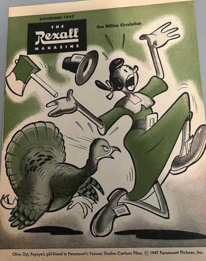 REXALL MAGAZINE magazine side cover  November 1947
