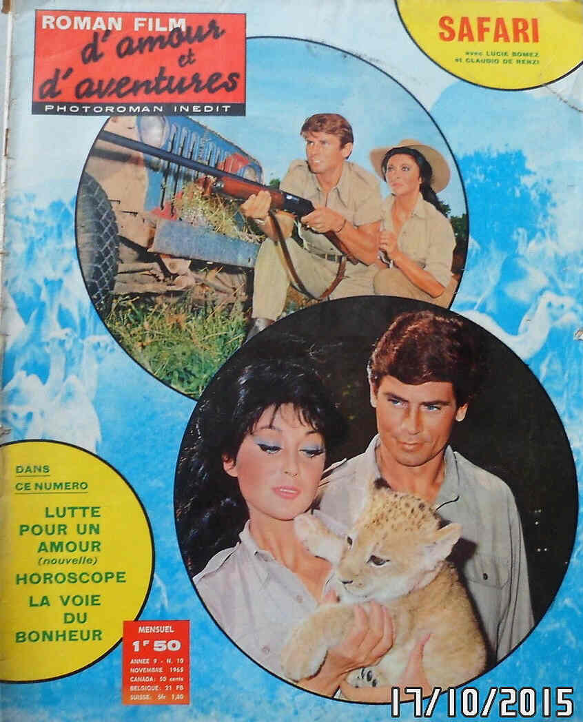 ROMAN FILM DAMOUR ET DADVENTURES magazine side cover Issue 10 November 1965
