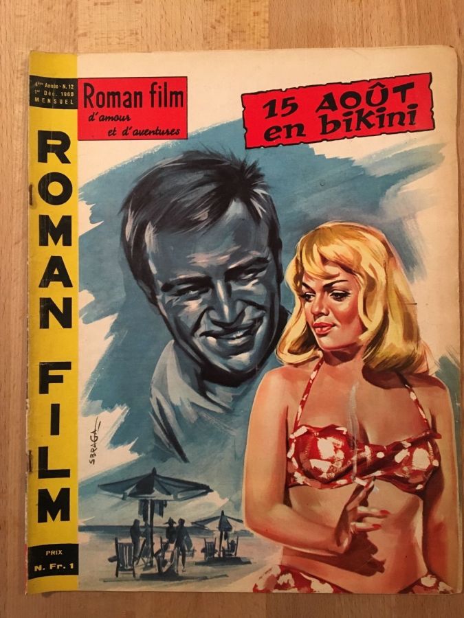 ROMAN FILM DAMOUR ET DADVENTURES magazine side cover  December 1960