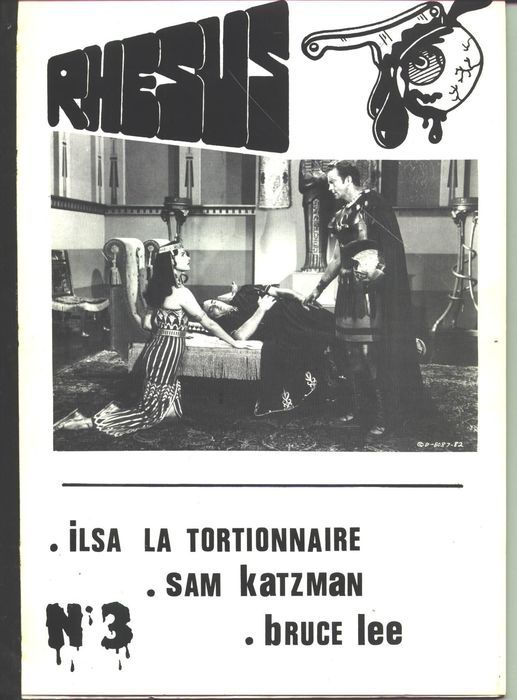 RHESUS ZERO magazine side cover Issue 3 December 1978