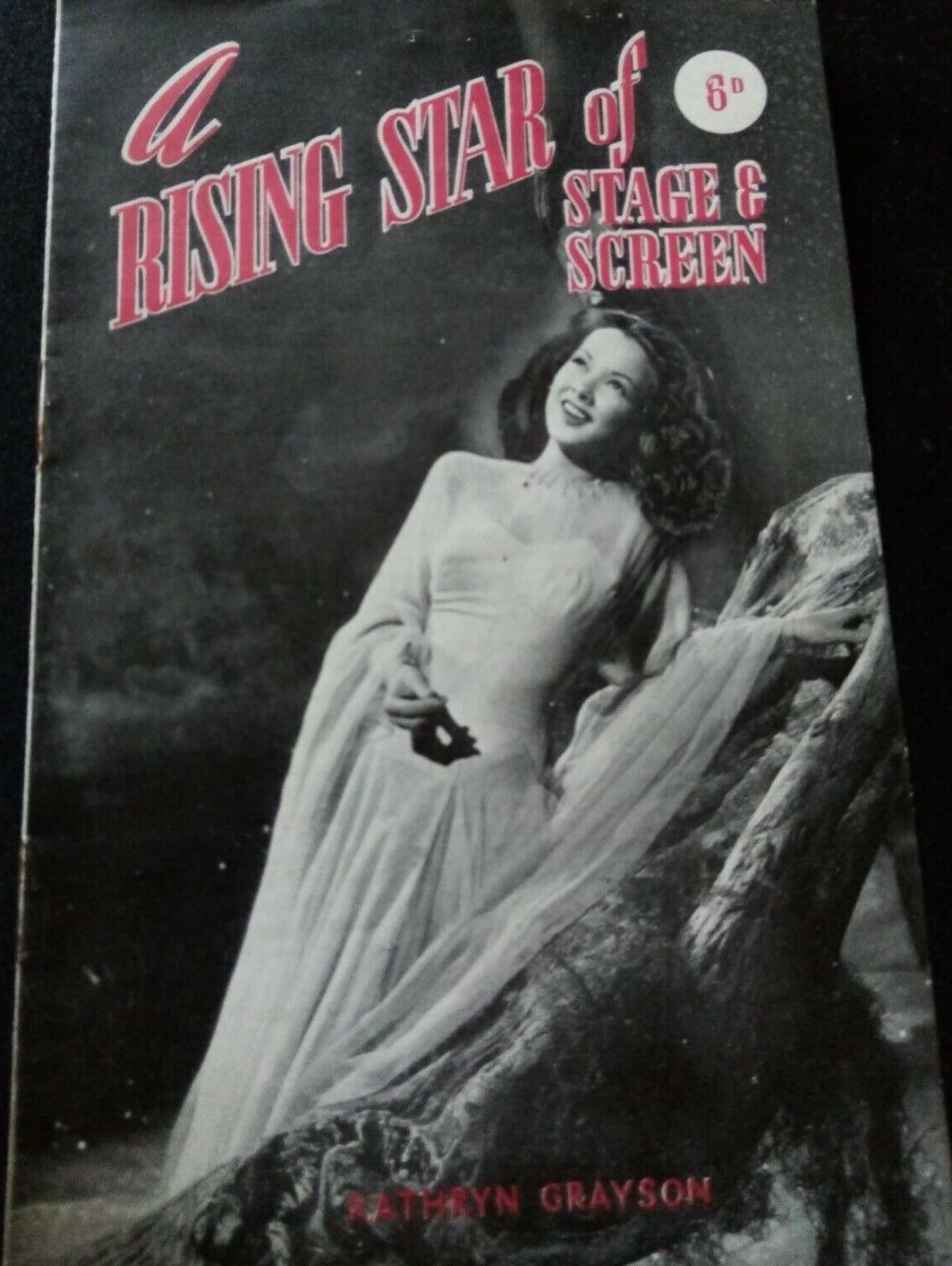 A RISING STAR OF STAGE AND SCREEN magazine side cover   