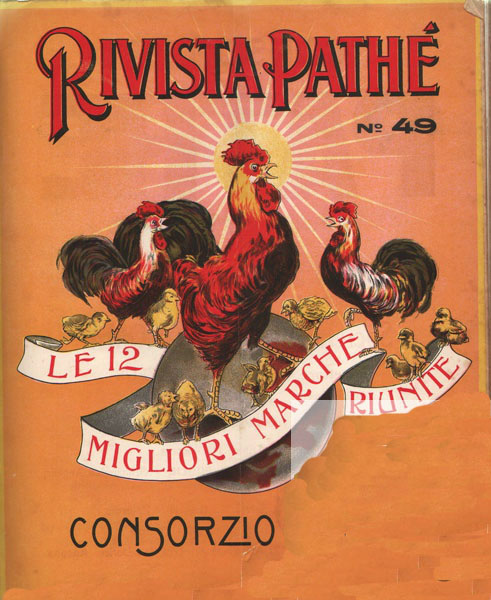 RIVISTA PATHE magazine side cover Issue 49 24 March 1912