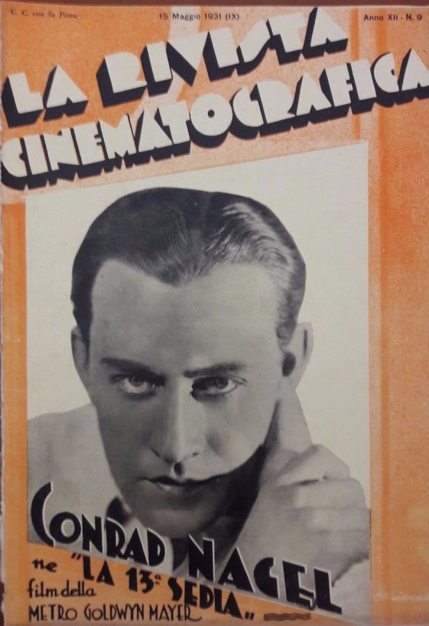 RIVISTA CINEMATOGRAFICA|LA magazine side cover Issue 9 15 May 1931