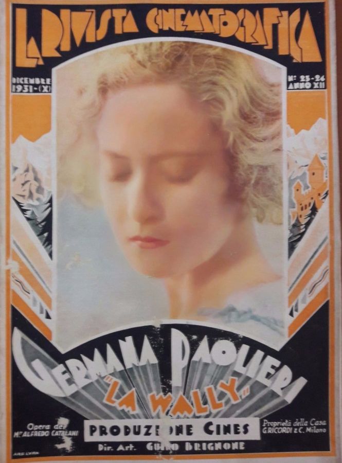RIVISTA CINEMATOGRAFICA|LA magazine side cover Issue 23-4  December 1931