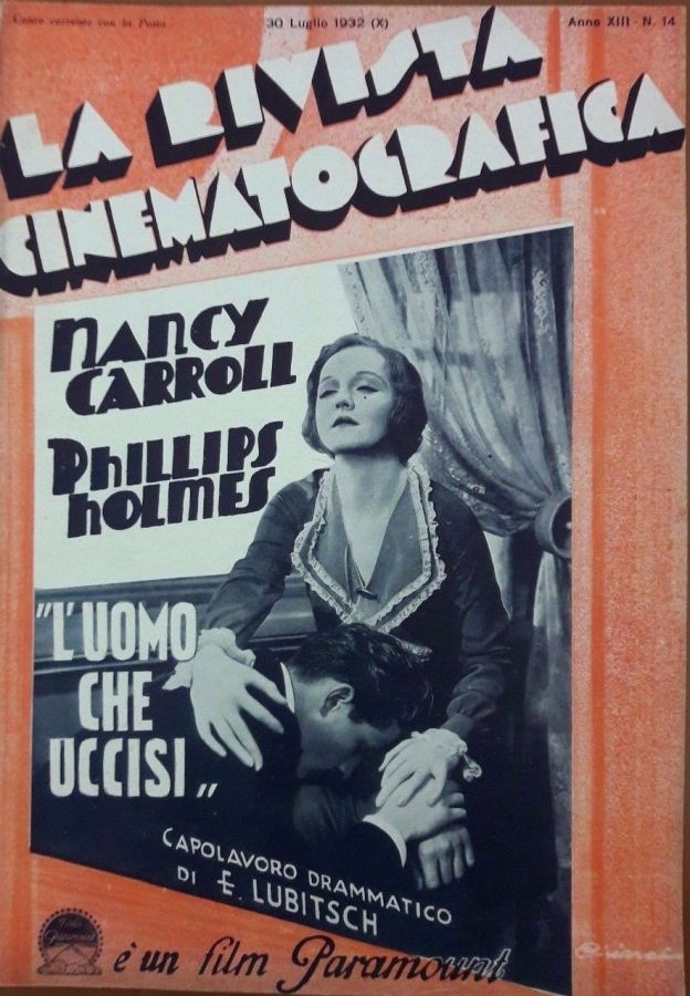 RIVISTA CINEMATOGRAFICA|LA magazine side cover Issue 14  July 1932