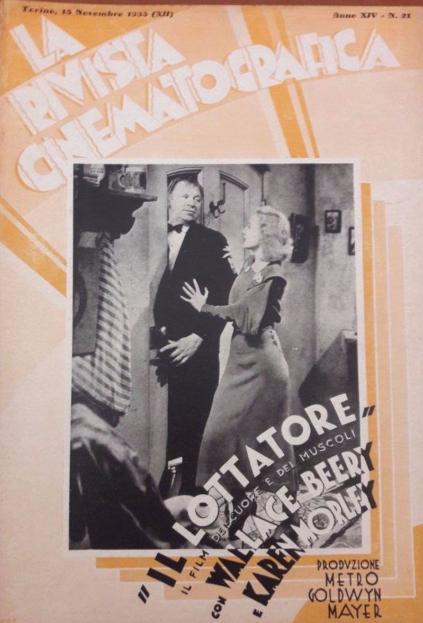 RIVISTA CINEMATOGRAFICA|LA magazine side cover Issue 21  November 1933