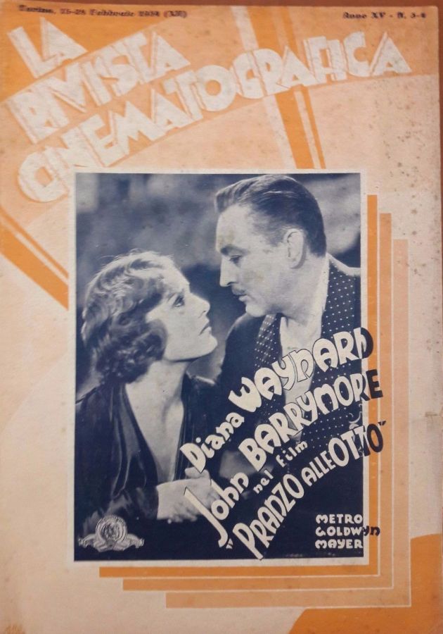 RIVISTA CINEMATOGRAFICA|LA magazine side cover  February 1934
