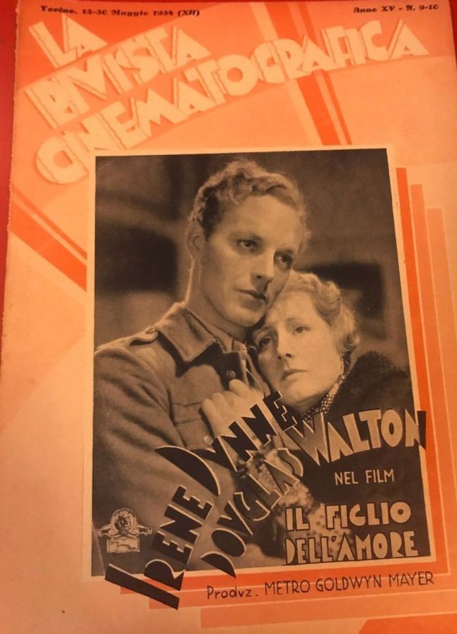 RIVISTA CINEMATOGRAFICA|LA magazine side cover  May 1934