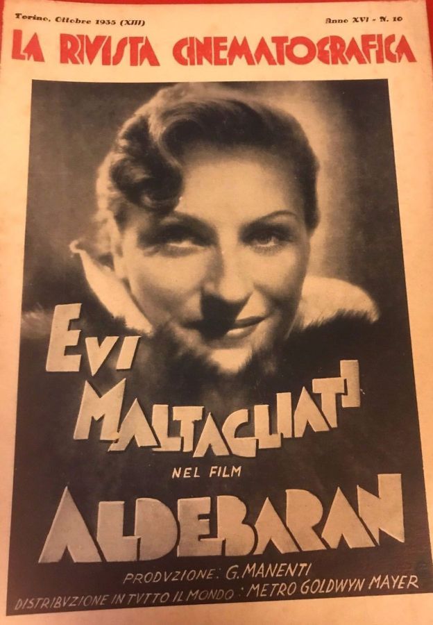 RIVISTA CINEMATOGRAFICA|LA magazine side cover  October 1935