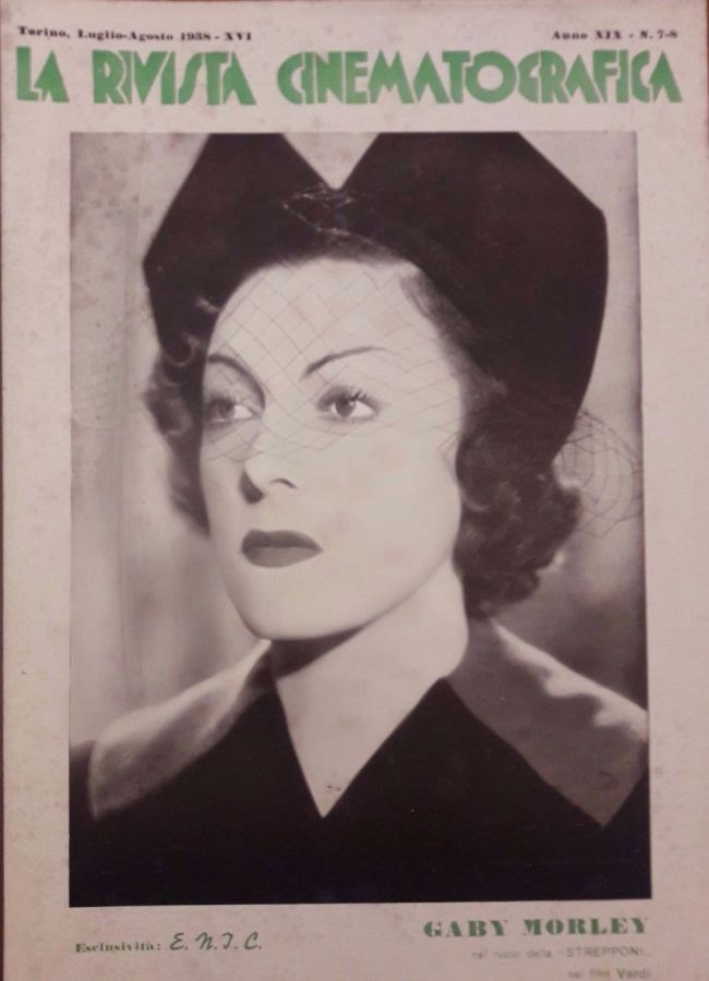 RIVISTA CINEMATOGRAFICA|LA magazine side cover  July/August 1938