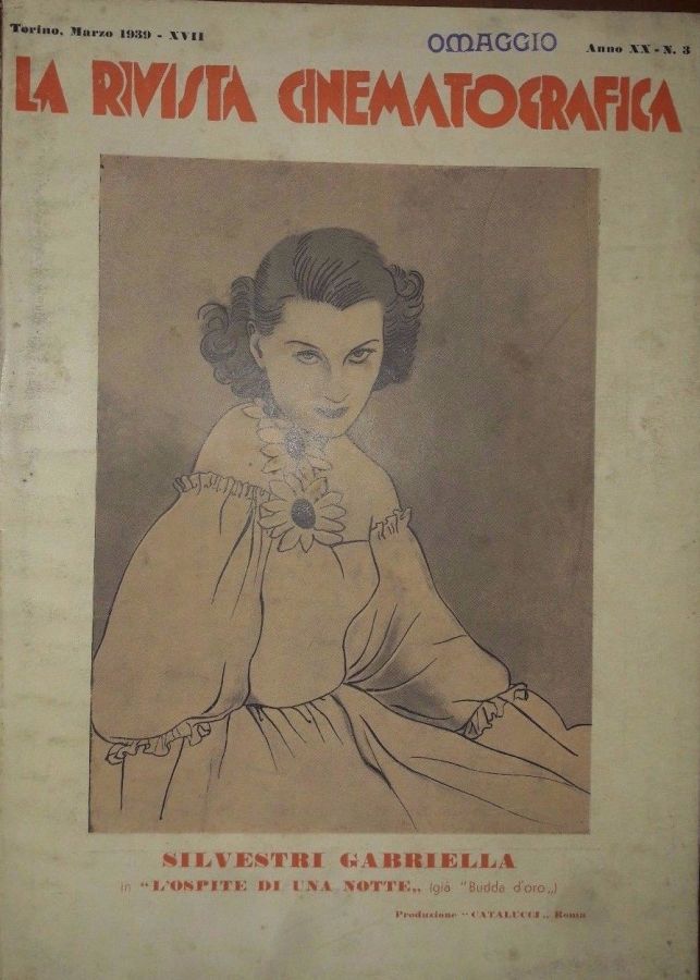 RIVISTA CINEMATOGRAFICA|LA magazine side cover  March 1939