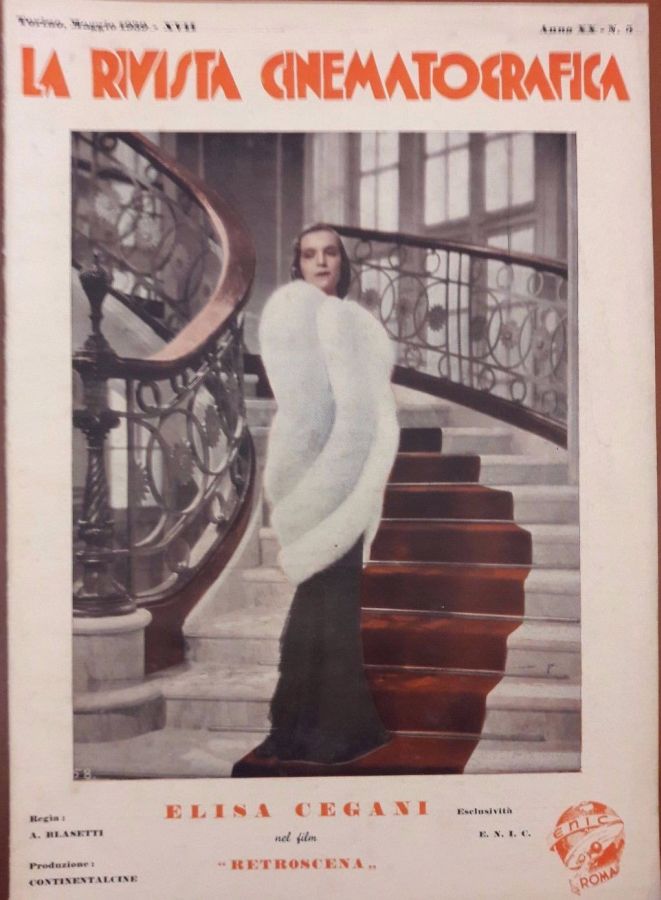 RIVISTA CINEMATOGRAFICA|LA magazine side cover  May 1939