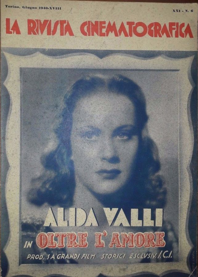 RIVISTA CINEMATOGRAFICA|LA magazine side cover  June 1940