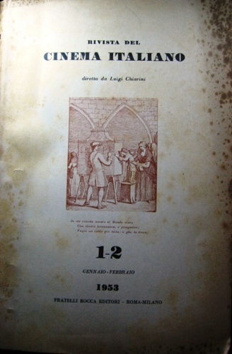 RIVISTA DEL CINEMA ITALIANO magazine side cover Issue 1/2 January/February 1953