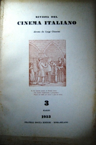 RIVISTA DEL CINEMA ITALIANO magazine side cover Issue 3 March 1953