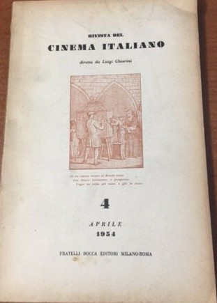 RIVISTA DEL CINEMA ITALIANO magazine side cover Issue 4  April 1954