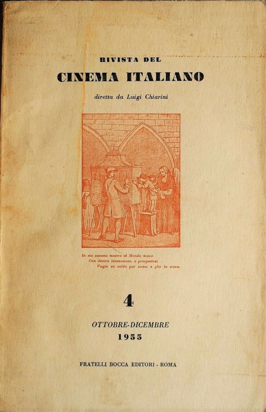 RIVISTA DEL CINEMA ITALIANO magazine side cover Issue 4  October/December 1955