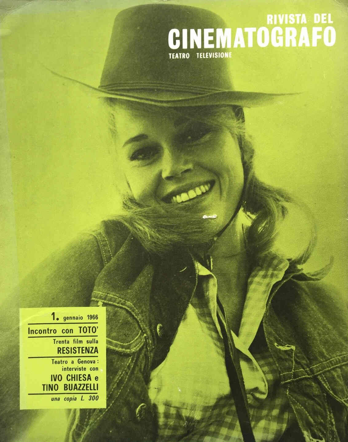 RIVISTA DEL CINEMATOGRAFO magazine side cover January 1966