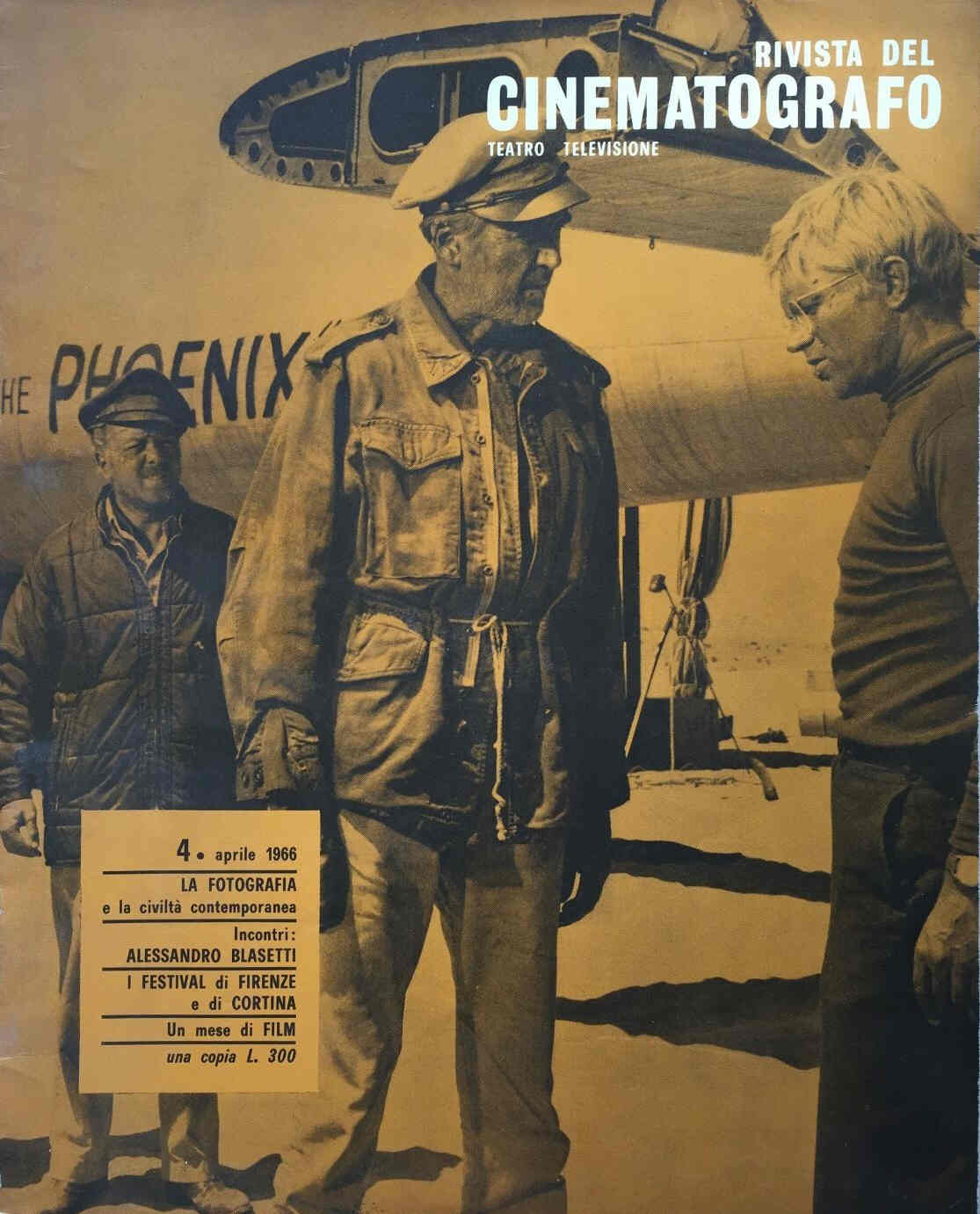 RIVISTA DEL CINEMATOGRAFO magazine side cover April 1966