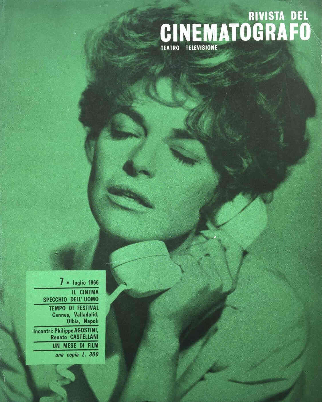 RIVISTA DEL CINEMATOGRAFO magazine side cover July 1966