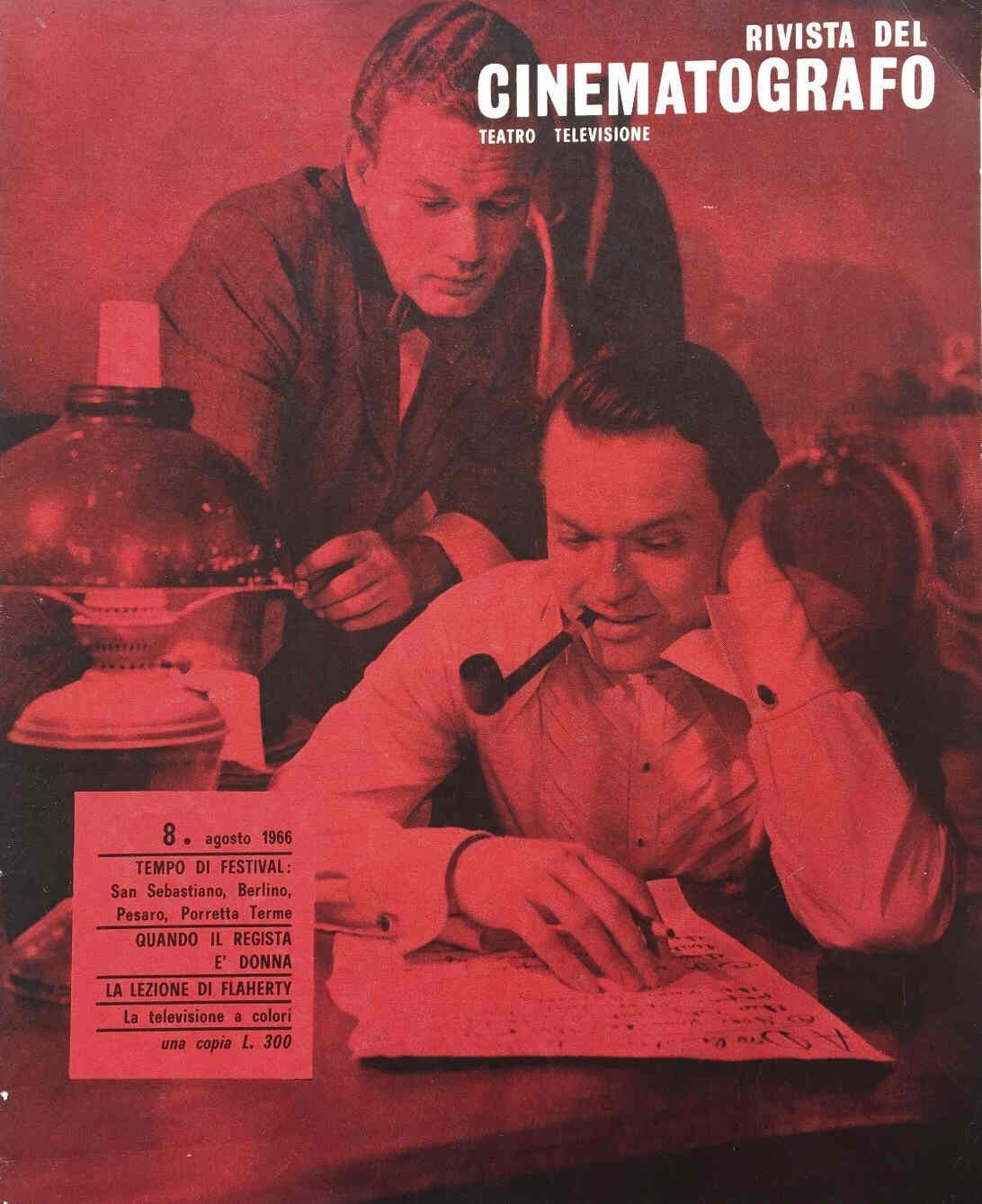 RIVISTA DEL CINEMATOGRAFO magazine side cover August 1966