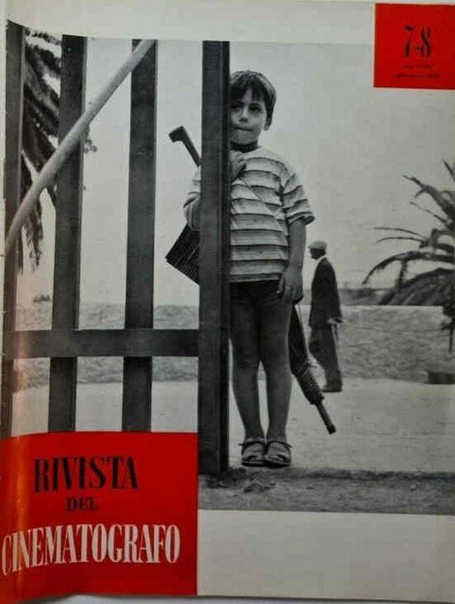 RIVISTA DEL CINEMATOGRAFO magazine side cover  July/August 1958