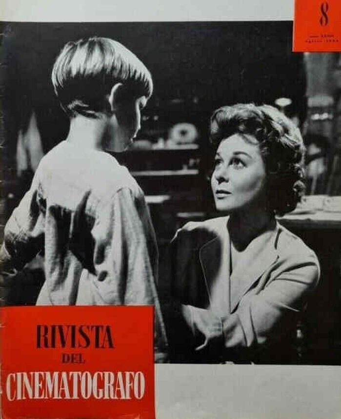 RIVISTA DEL CINEMATOGRAFO magazine side cover  August 1959
