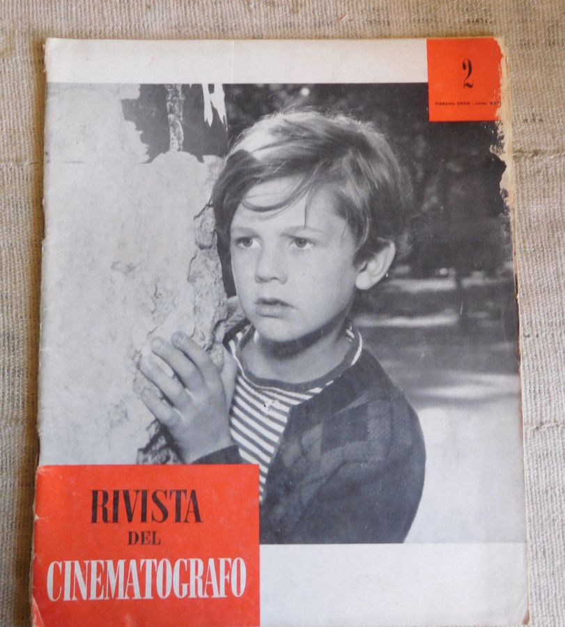 RIVISTA DEL CINEMATOGRAFO magazine side cover  February 1956