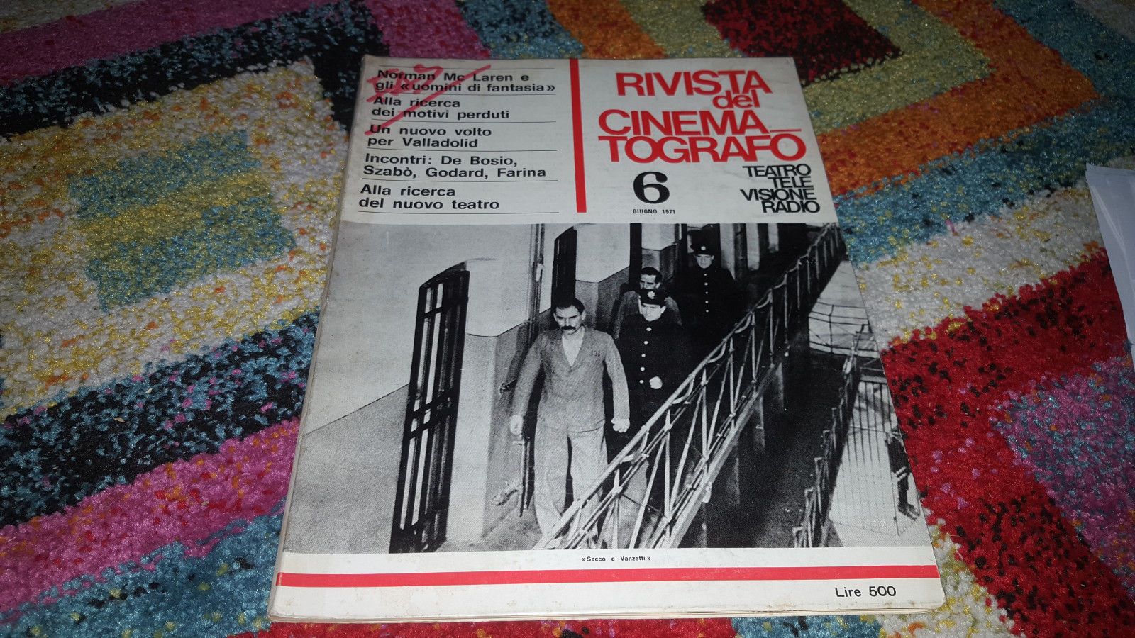 RIVISTA DEL CINEMATOGRAFO magazine side cover  June 1971