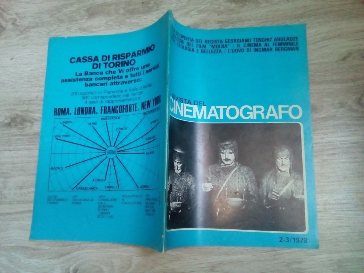 RIVISTA DEL CINEMATOGRAFO magazine side cover  February/March 1978