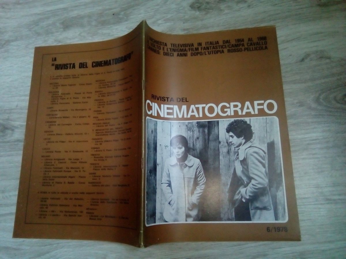 RIVISTA DEL CINEMATOGRAFO magazine side cover  June 1978