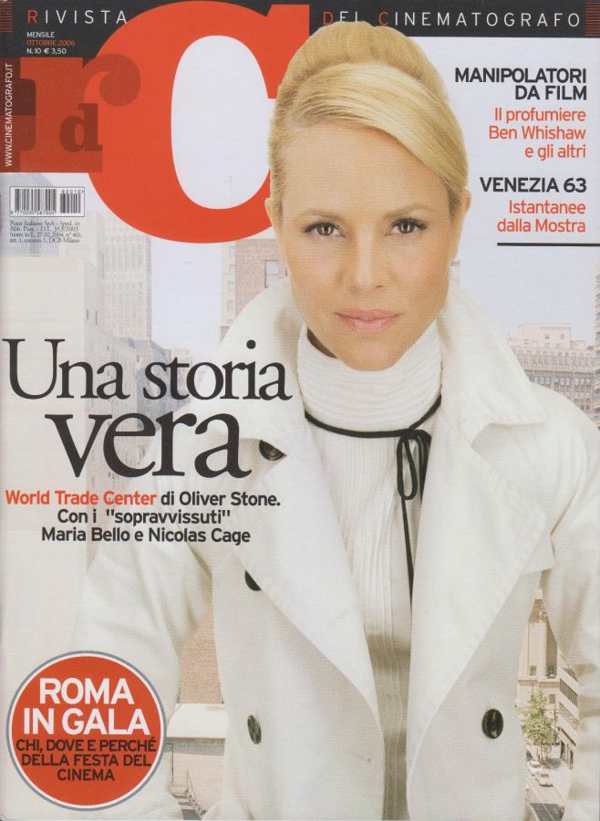 RIVISTA DEL CINEMATOGRAFO magazine side cover  October 2006