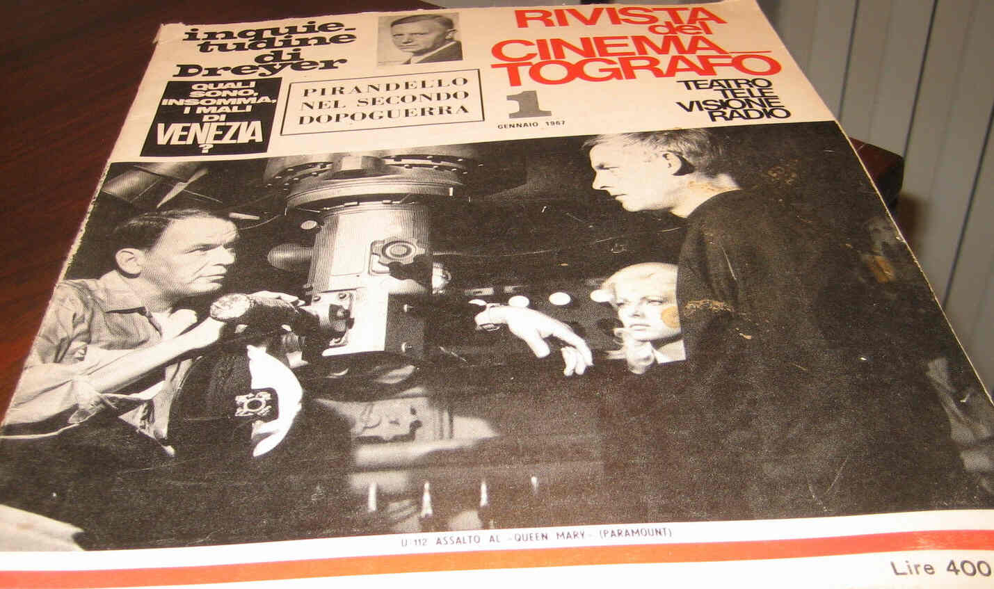 RIVISTA DEL CINEMATOGRAFO magazine side cover January 1967