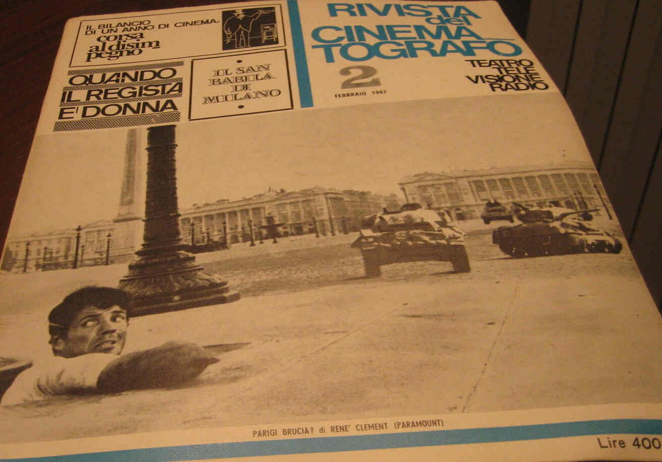 RIVISTA DEL CINEMATOGRAFO magazine side cover February 1967