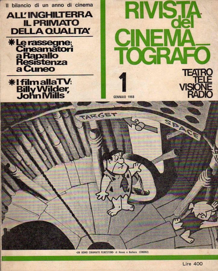 RIVISTA DEL CINEMATOGRAFO magazine side cover January 1968