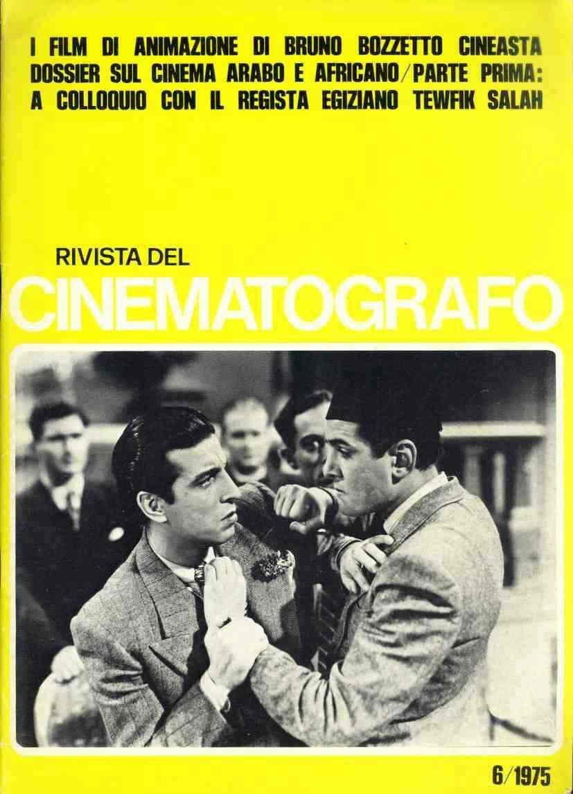 RIVISTA DEL CINEMATOGRAFO magazine side cover Issue 6 June 1975
