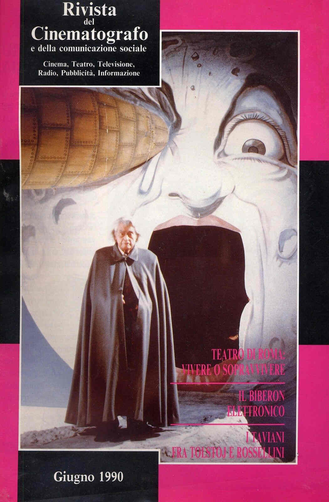 RIVISTA DEL CINEMATOGRAFO magazine side cover June 1990