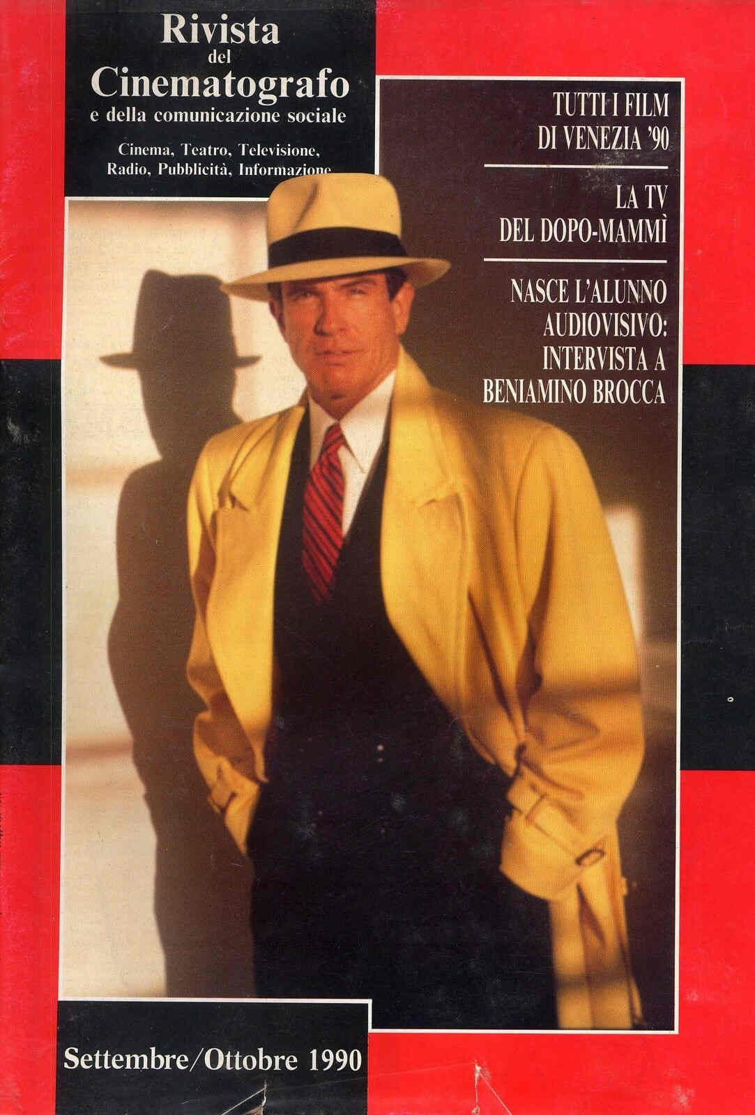 RIVISTA DEL CINEMATOGRAFO magazine side cover September/October 1990