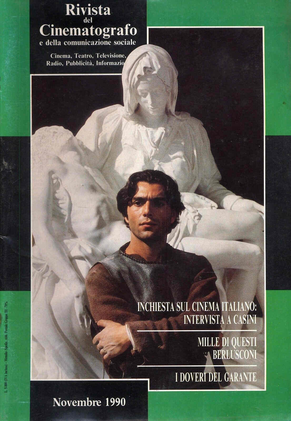 RIVISTA DEL CINEMATOGRAFO magazine side cover November 1990