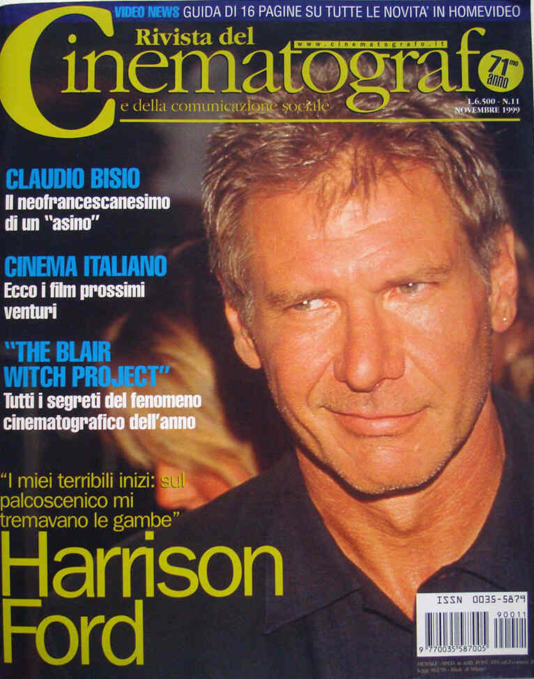 RIVISTA DEL CINEMATOGRAFO magazine side cover November 1999