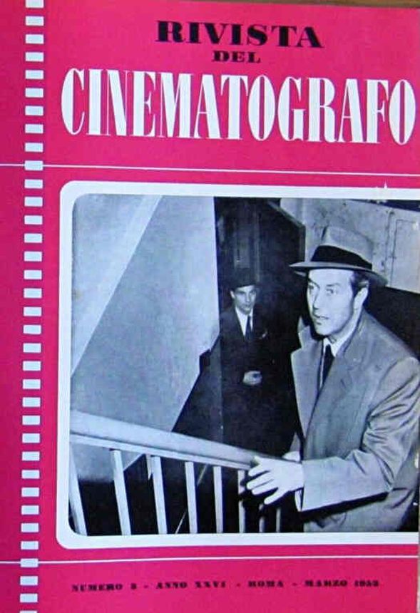 RIVISTA DEL CINEMATOGRAFO magazine side cover  March 1953