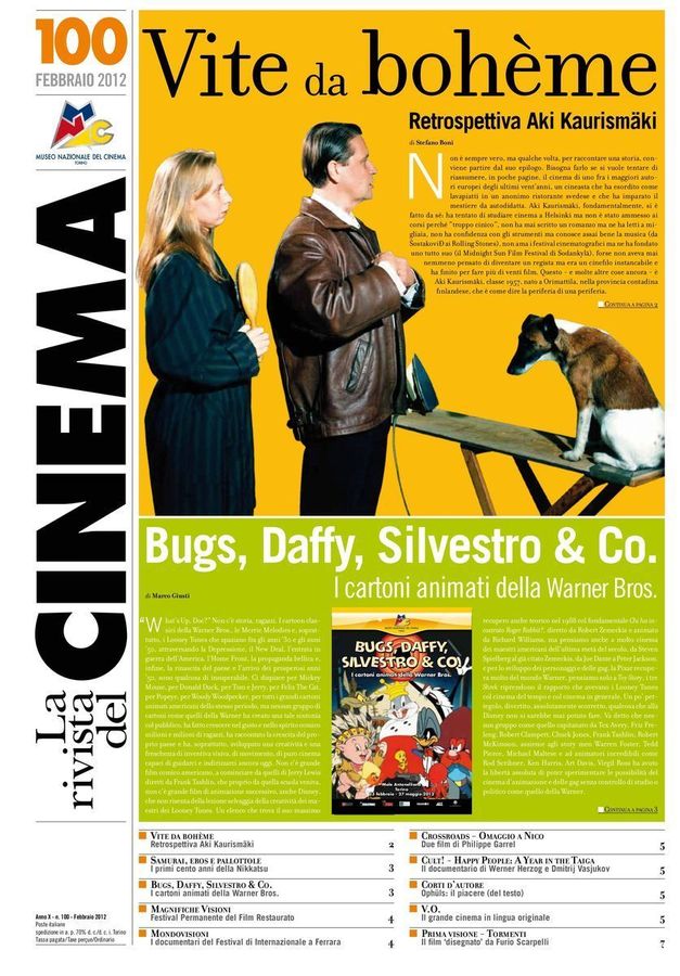 RIVISTA DEL CINEMA magazine side cover Issue 100 February 2012