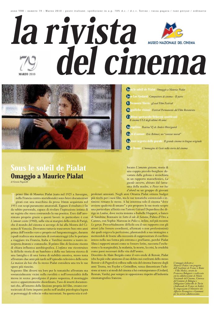 RIVISTA DEL CINEMA magazine side cover Issue 79 March 2010