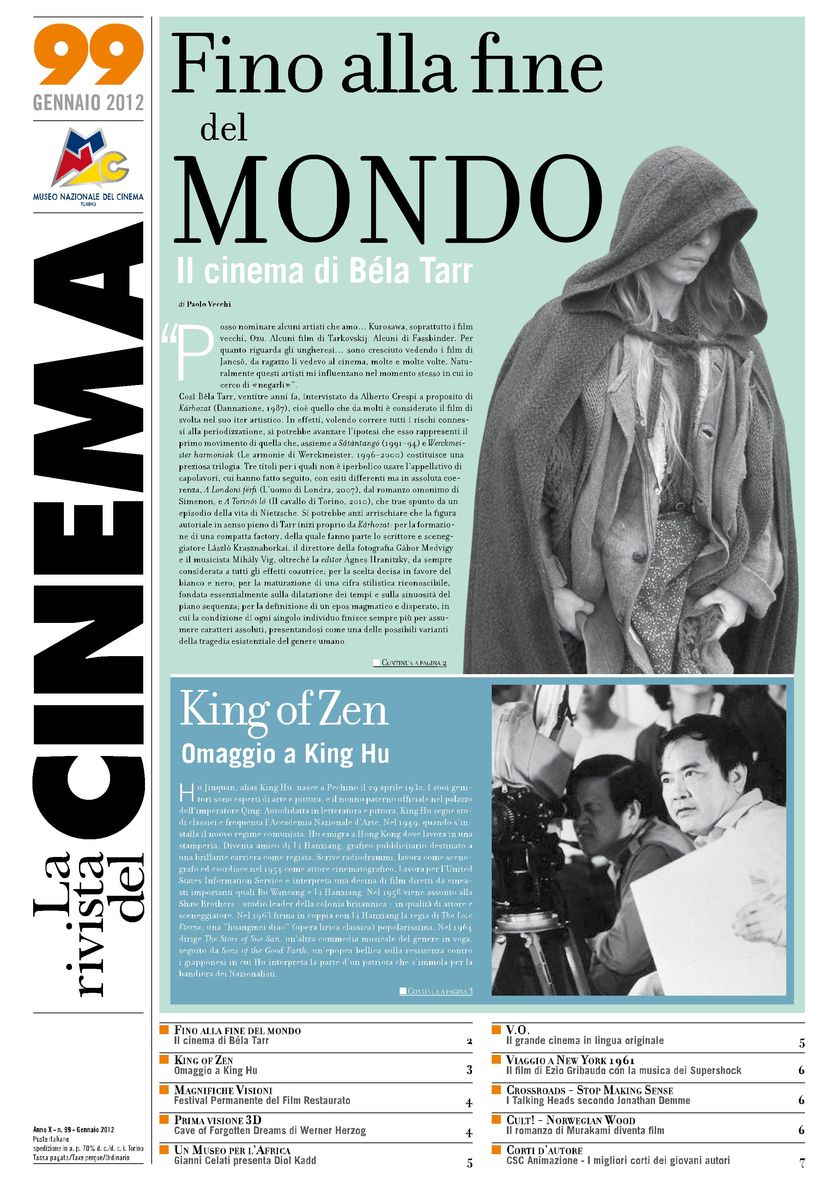 RIVISTA DEL CINEMA magazine side cover Issue 99 January 2012