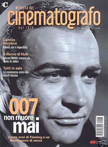 RIVISTA DEL CINEMATOGRAFO magazine side cover June 2008