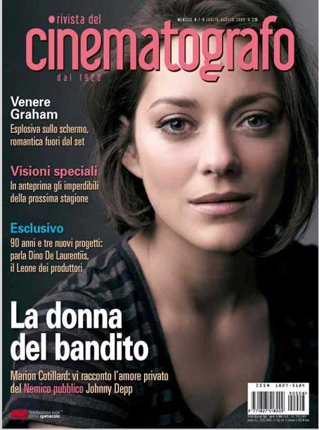 RIVISTA DEL CINEMATOGRAFO magazine side cover July/August 2009