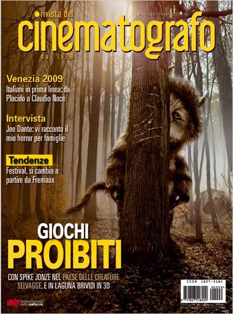 RIVISTA DEL CINEMATOGRAFO magazine side cover September 2009