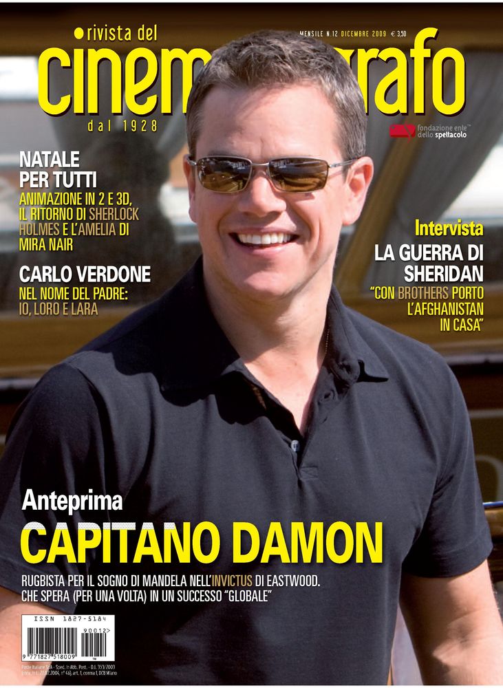 RIVISTA DEL CINEMATOGRAFO magazine side cover December 2009