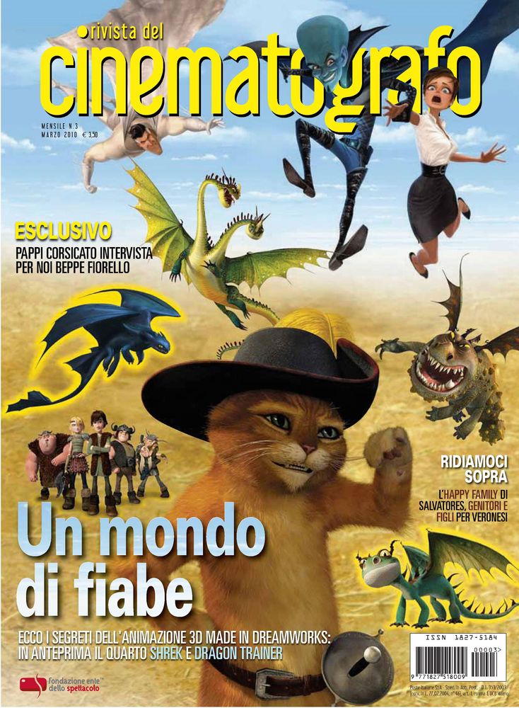 RIVISTA DEL CINEMATOGRAFO magazine side cover March 2010