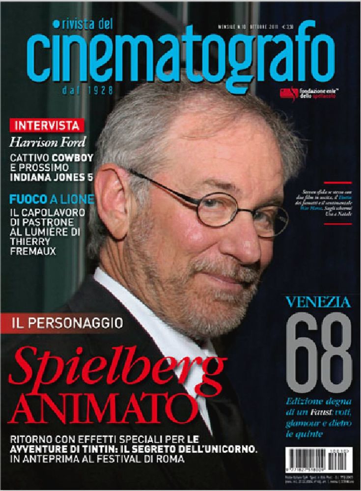 RIVISTA DEL CINEMATOGRAFO magazine side cover October 2011